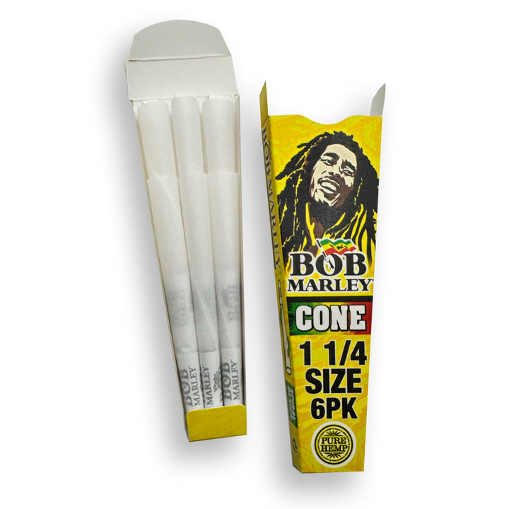 Bob Marley® Pure Hemp - 1 1/4 Size Cones - Pre-Rolled 6PK